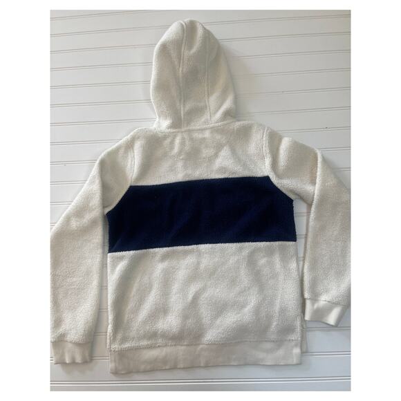 Vineyard Vines Fuzzy Color Block Hi Lo Sweatshirt Fleece Hoodie Girls Large (14) - Picture 7 of 9